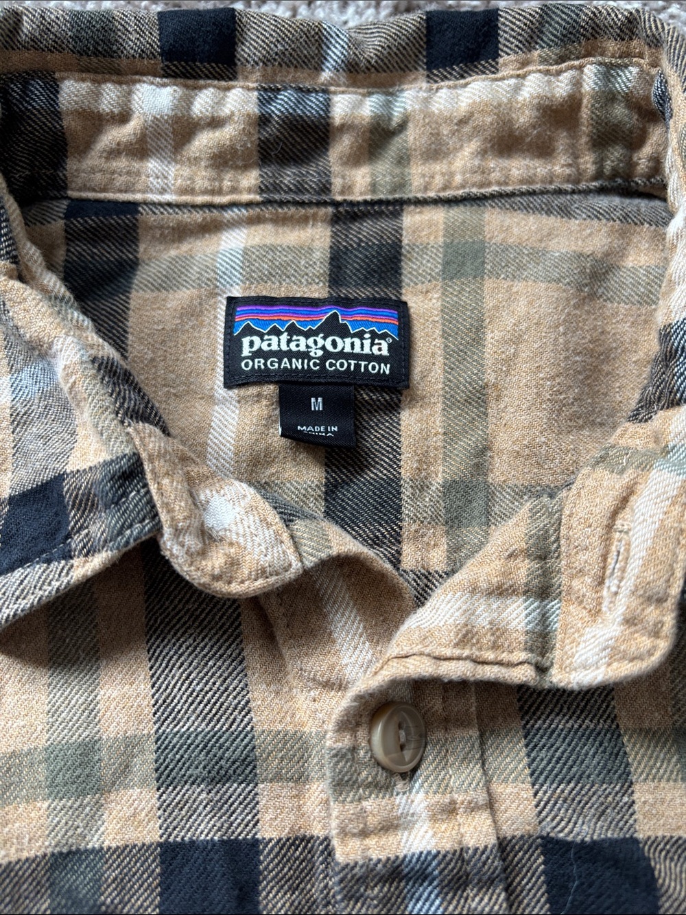 Patagonia Tan, Black & Olive Plaid Corduroy Pants
